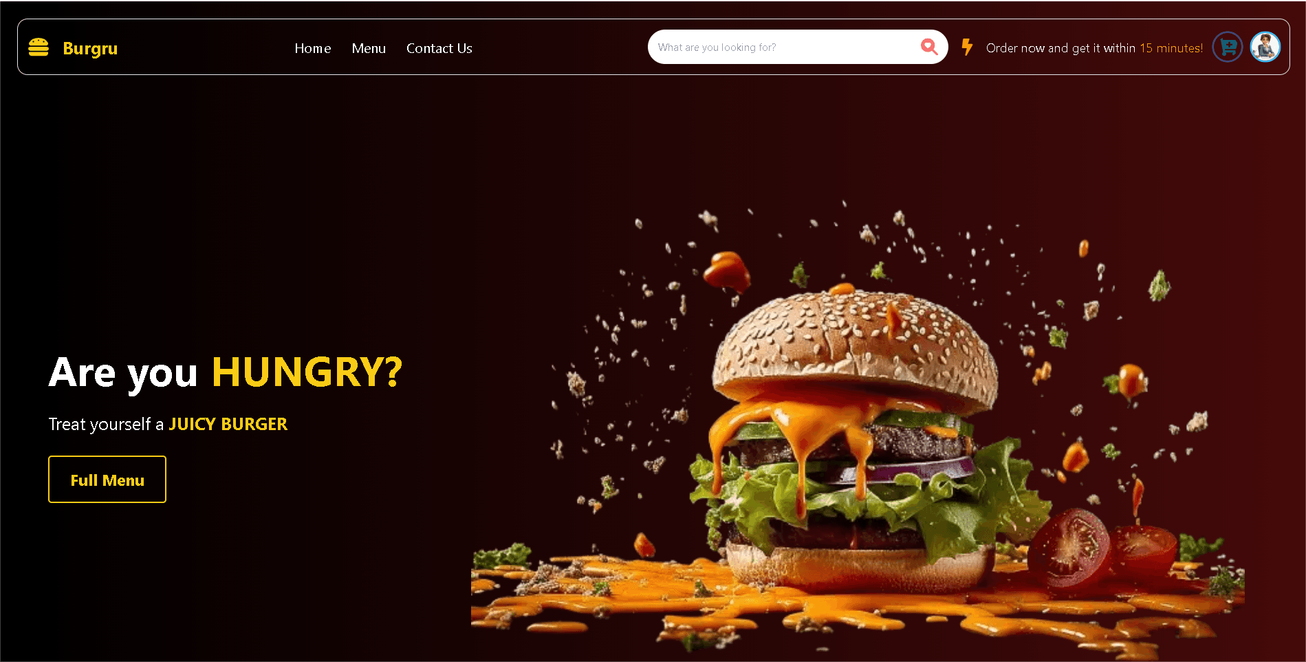 Burger E-Commerce Website preview