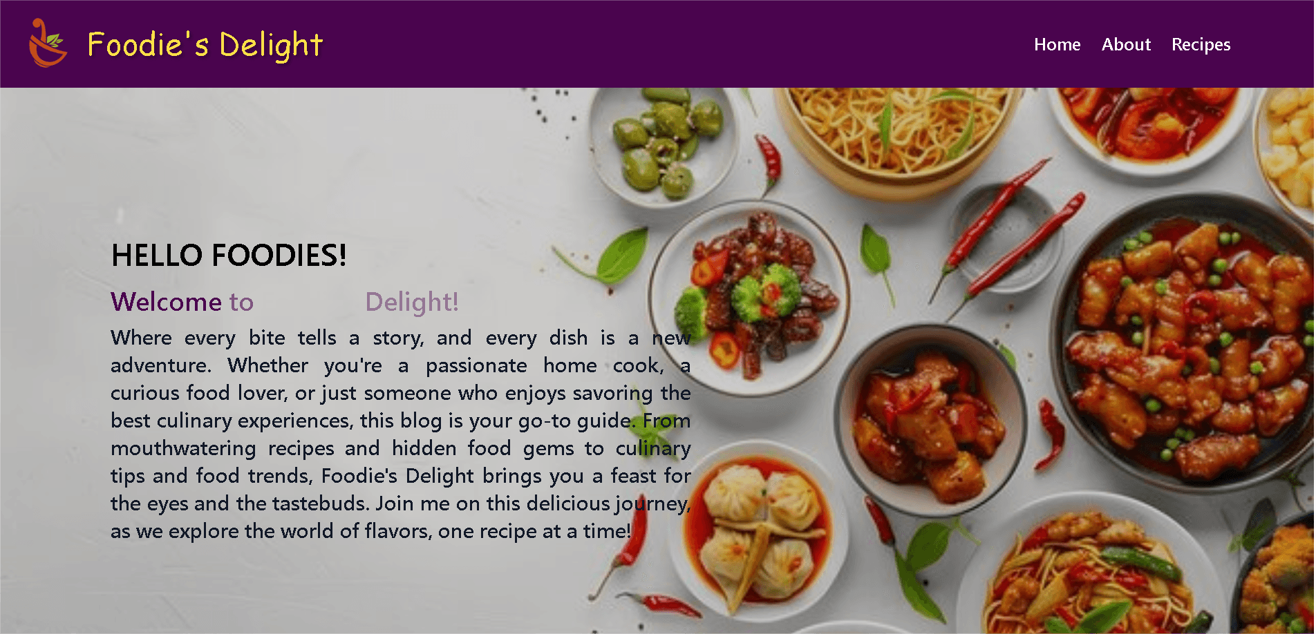 Food Recipe Website preview