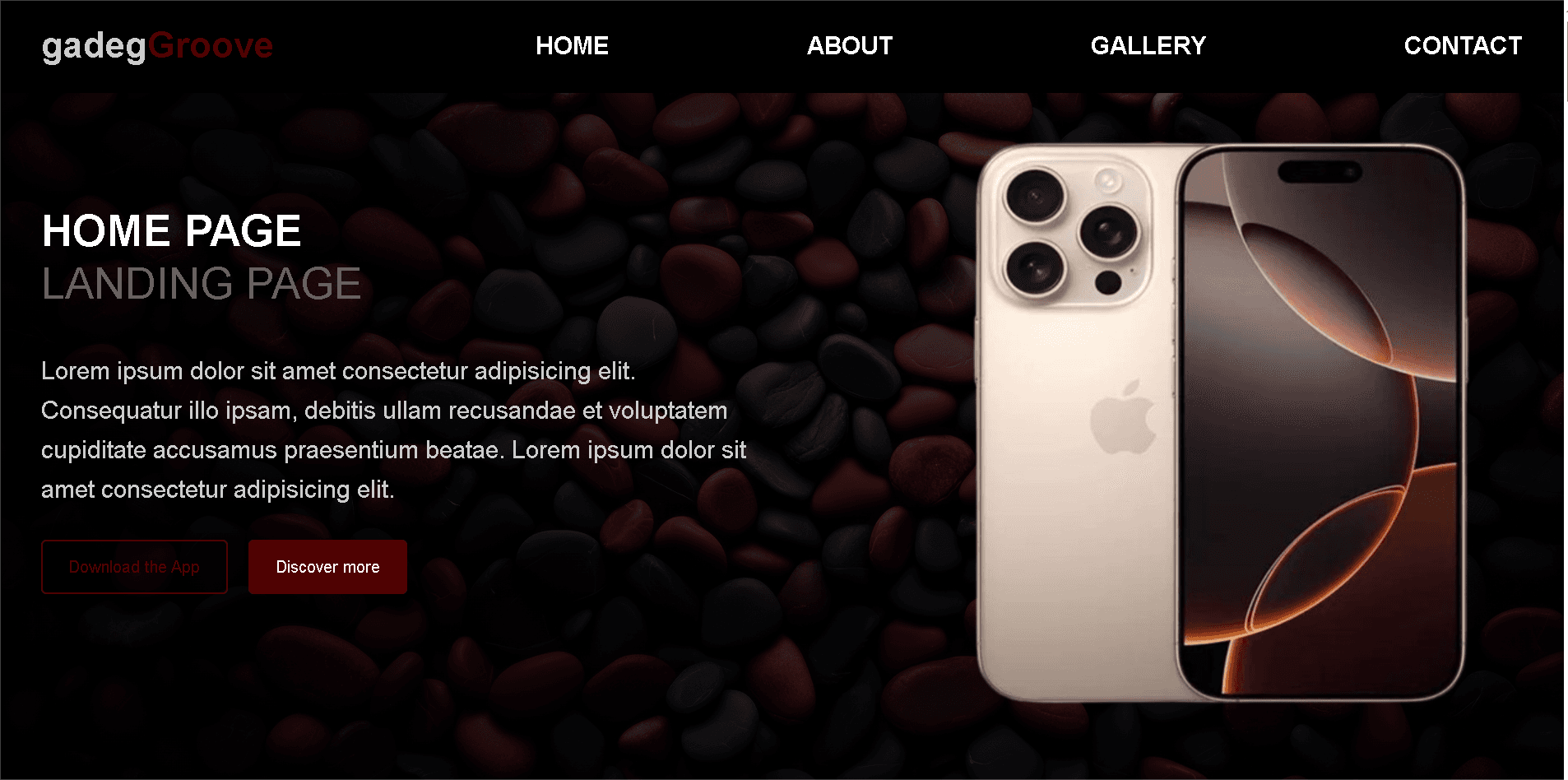 Mobile Landing Page preview