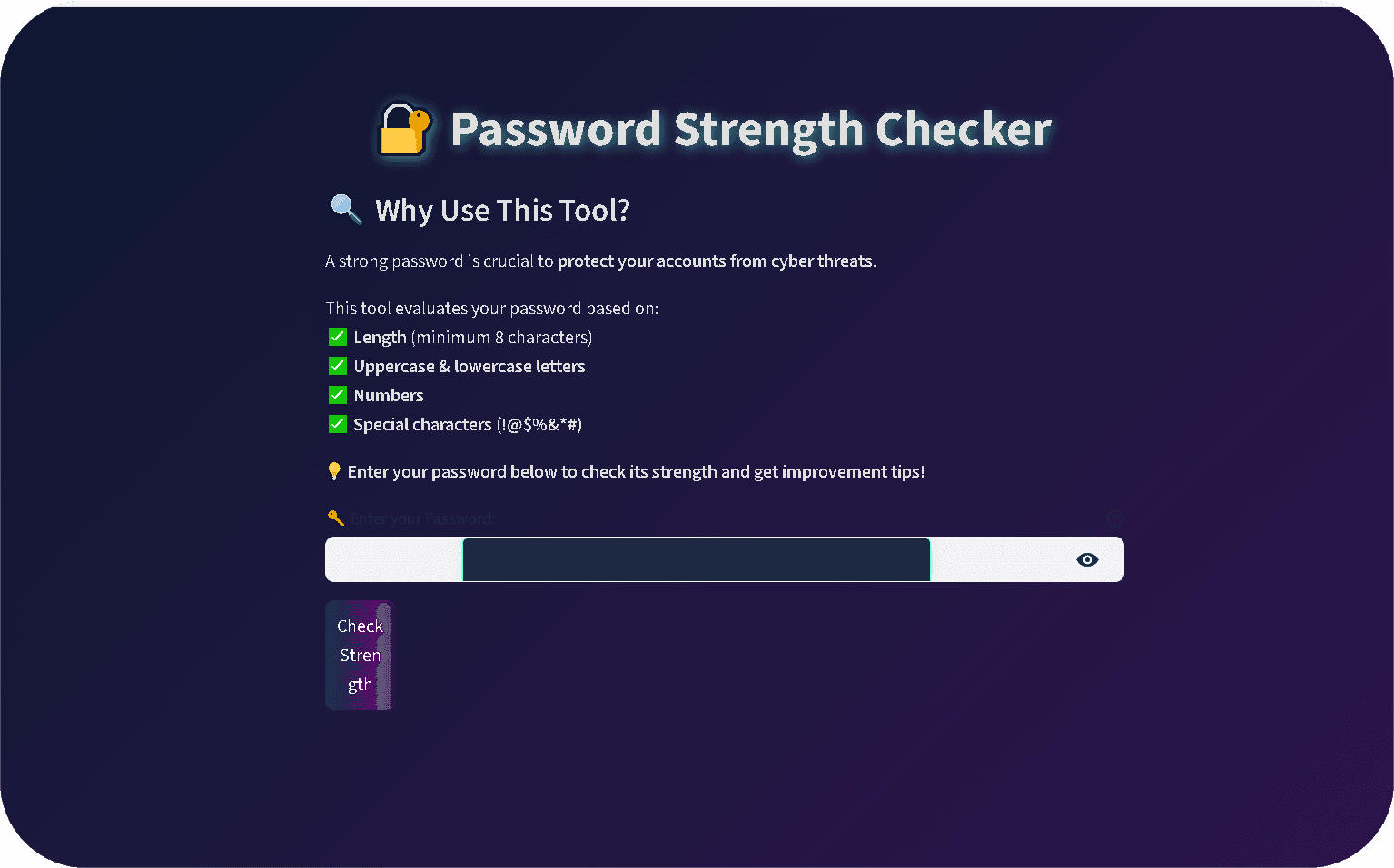 Password Strength Checker preview