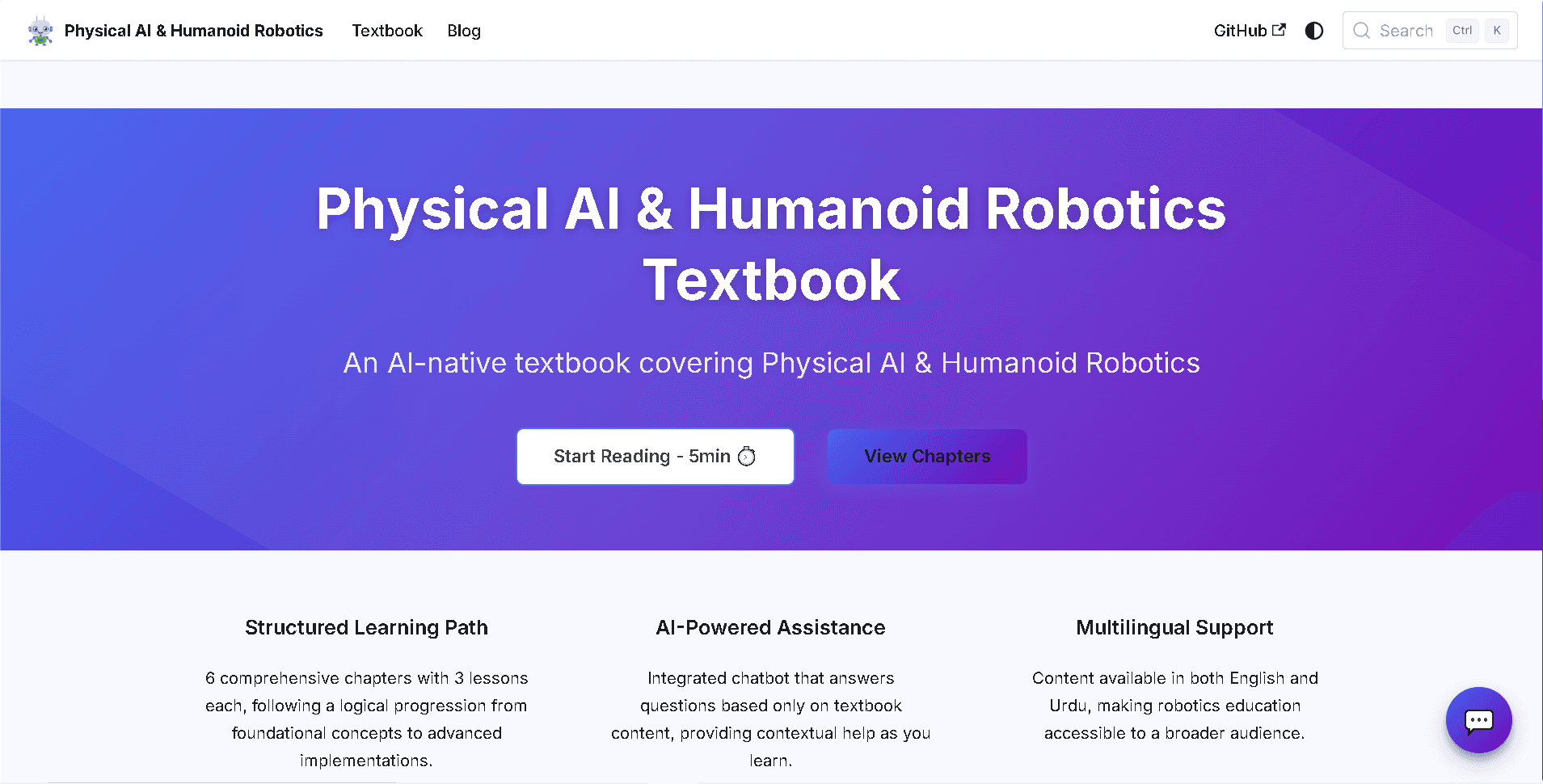Physical AI & Humanoid Robotics Book preview